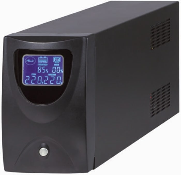 EA Elektro-Automatik 175 → 300V ac Input Stand Alone Uninterruptible Power Supply, 650VA (390W), Guard LCD2