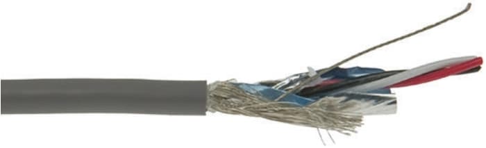 Alpha Wire Xtra-Guard Flex Series Multicore Industrial Cable, 3 Cores, 0.38 mm², Screened, 22 AWG, 30m, Tinned Copper