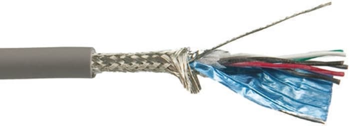 Alpha Wire XTRA-GUARD FLEX Series Data Cable, 3 Pairs, 6 Cores, 0.09 mm², Screened, 28 AWG, 30m, Screened Shield