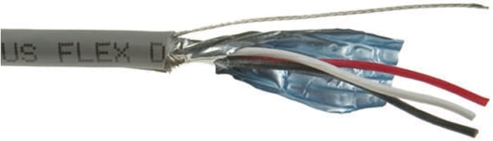 Alpha Wire Xtra-Guard Flex Series Multicore Industrial Cable, 3 Cores, 0.2 mm², Screened, 24 AWG, 30m, Tinned Copper