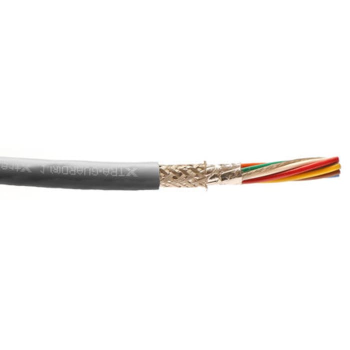 Alpha Wire XTRA-GUARD 1 Series Multipair Industrial Cable, 2 Pairs, 0.23 mm², Screened, 24 AWG, 30m, Screened Shield,