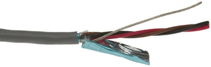 Alpha Wire Xtra-Guard 1 Multicore Industrial Cable, 3 Cores, 0.35 mm², Screened, 30m, Grey PVC Sheath, 22 AWG
