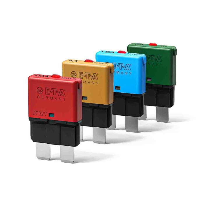 ETA Thermal Circuit Breaker - 1610  Single Pole 24V dc Voltage Rating, 10A Current Rating