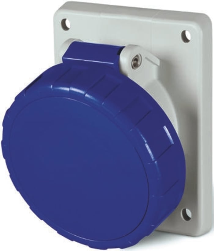 IEC309 Pan Skt angled 16A 230V 2P+E IP67