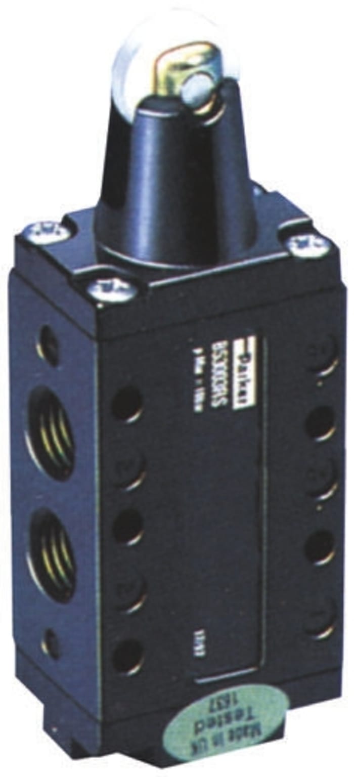 Parker Roller Pneumatic Manual Control Valve B53 Series, G 1/4 in, III B