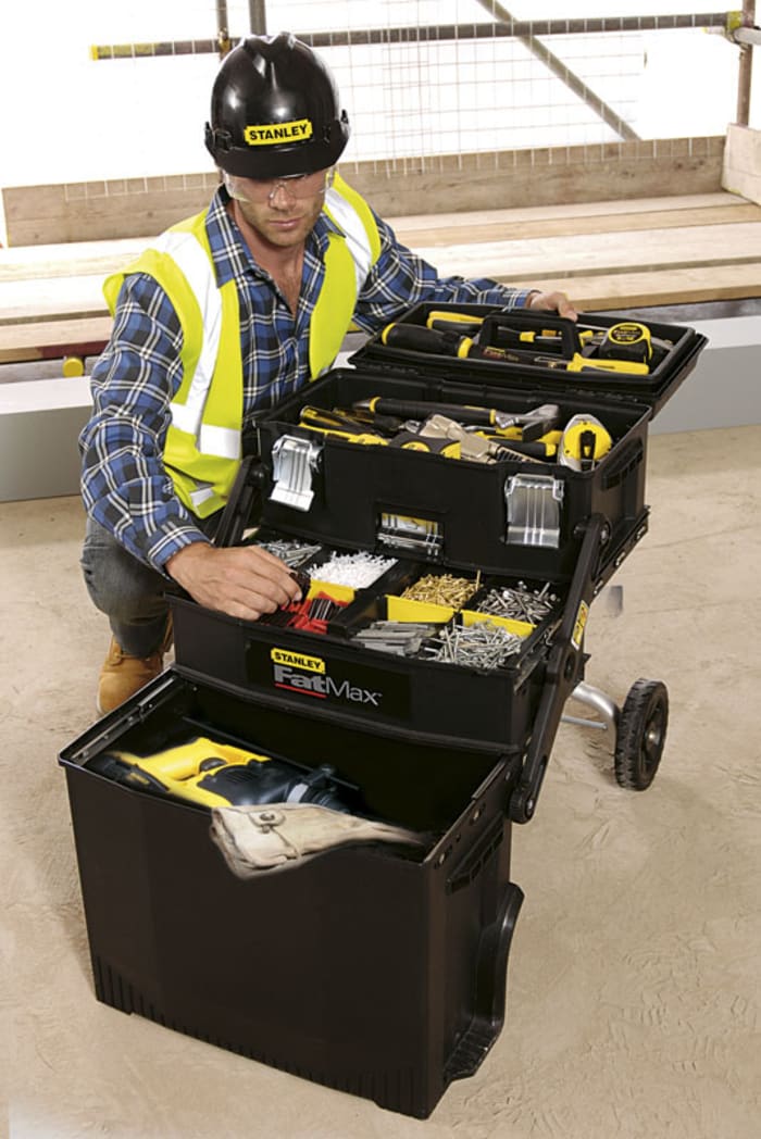 1 94 210 Stanley Stanley Stanley Fatmax Plastic Tool Box with 2