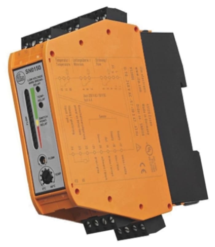 IFM Electronics Akış Sensörü, Çıkış: Röle, Combicon Konnektörü ile Bağlantı, LED Ekranlı, 24 V dc