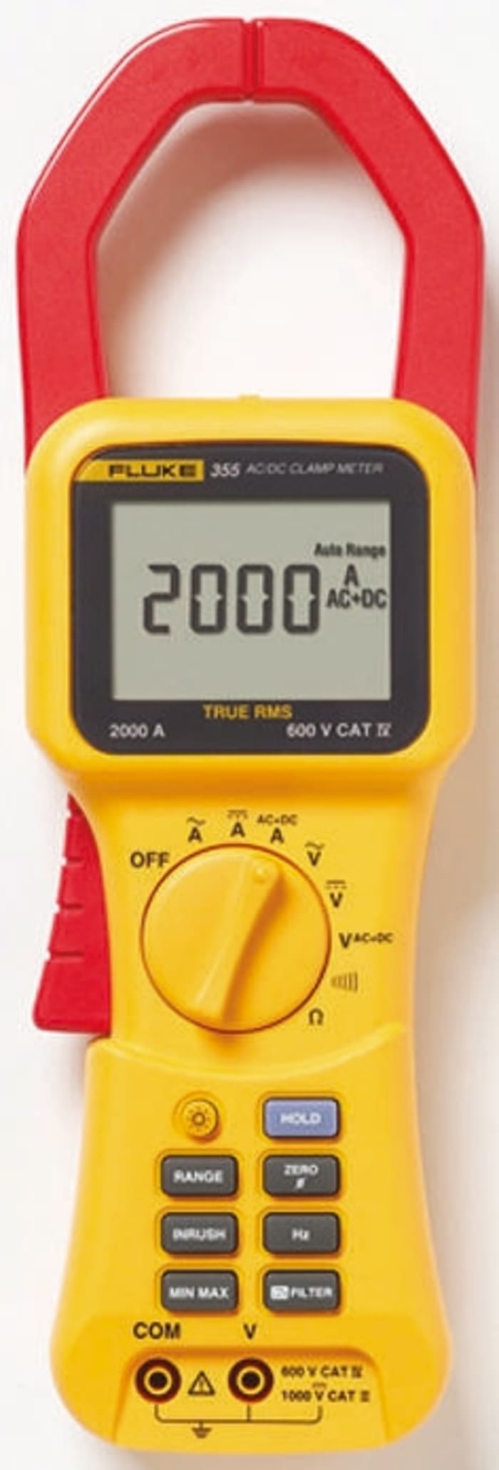 Fluke 355 Clamp Meter, 2000A dc, Max Current 2000A ac CAT III 1000V