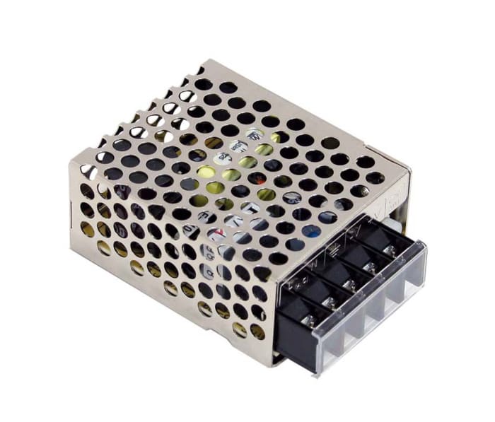 MEAN WELL Switching Power Supply, RS-15-3.3, 3.3V dc, 3A, 9.9W, 1 Output, 120 → 370 V dc, 85 → 264 V ac