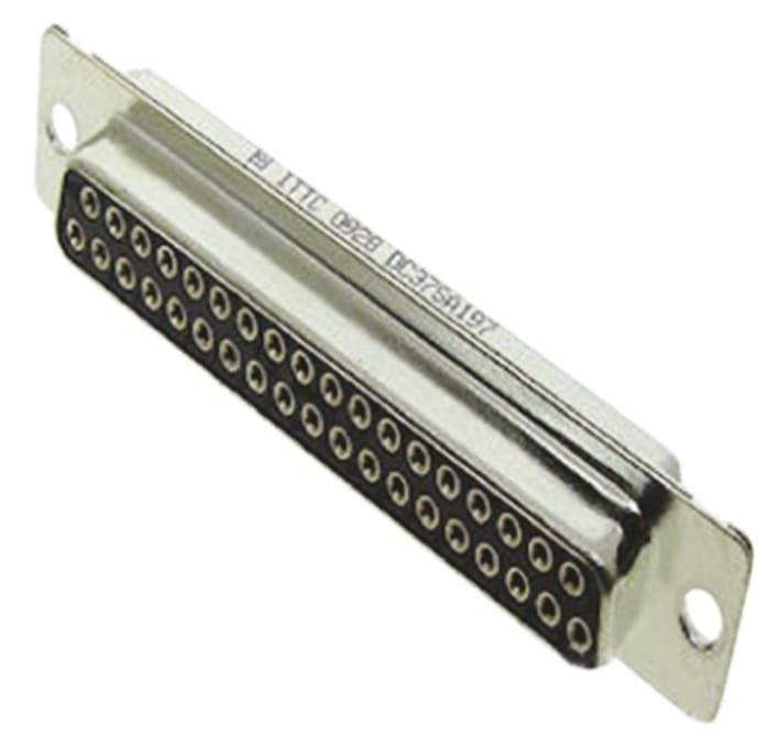 ITT Cannon, D Through Hole, 37 Pin Solder D-sub Connector, Right Angle Socket, Shell Size C Standard D-Sub
