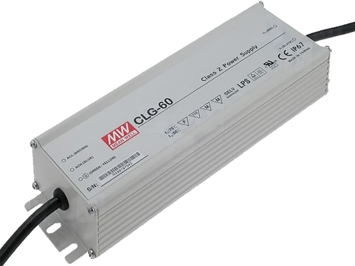 MEAN WELL, 12V Output, 60W Output, 5A Output, Constant Voltage