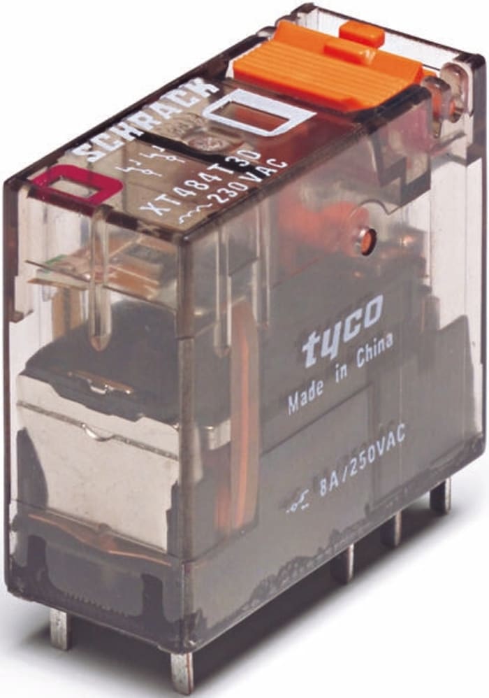 TE Connectivity PCB Mount Non-Latching Relay, 115V Coil, 8A Switching Current, DPDT