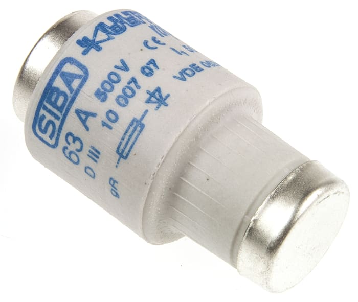 SIBA 63A DIII Diazed Fuse, E33 Thread Size, gR, 500V ac