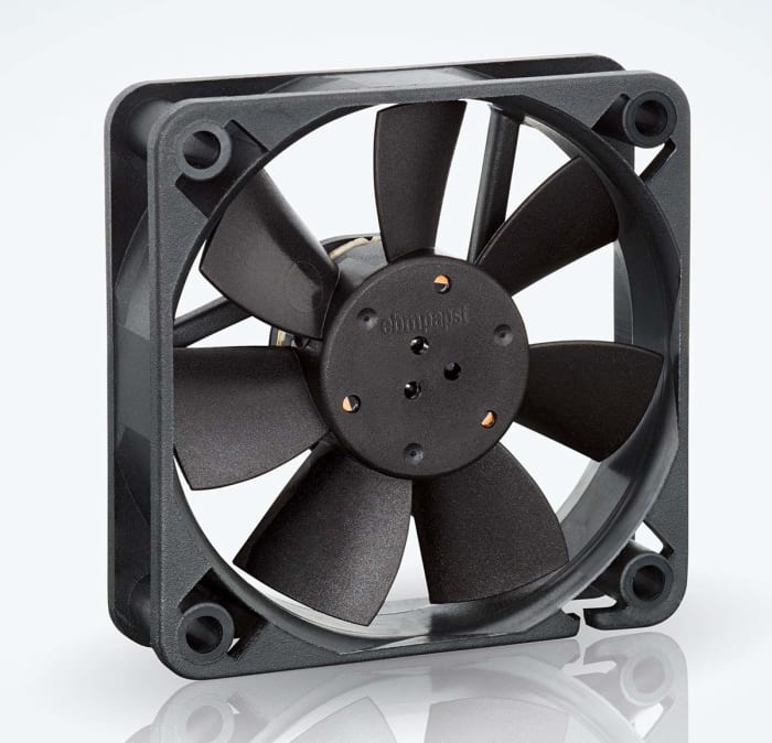 ebm-papst 600 F Series Axial Fan, 12 V dc, DC Operation, 15m³/h, 330mW, IP20, 60 x 60 x 15mm