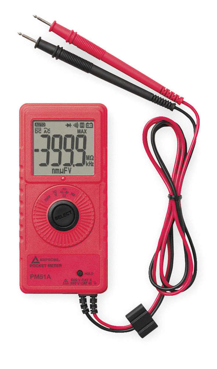 Amprobe PM51A Handheld Digital Multimeter, 600V ac Max - UKAS Calibrated