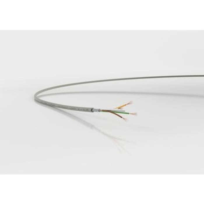 Lapp UNITRONIC LiYCY Control Cable, 2 Cores, 0.75 mm², LiYCY, Screened, 100m, Grey PVC Sheath, 18 AWG