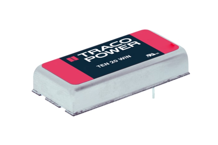 TRACOPOWER TEN 20WIN DC-DC Converter, 12V dc/ 1.67A Output, 18 → 75 V dc Input, 20W, Through Hole, +85°C Max