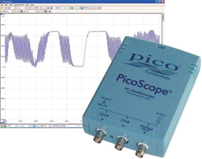 pico Technology PicoScope 2205 PicoScope 2000 Series PC Based Digital Oscilloscope, 2 Analogue Channels, 25MHz
