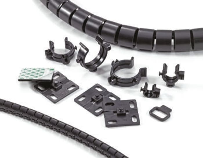 HellermannTyton, Siyah, Yapışkanlı, Kroşe (Bağ Montajı için), 38mm x 38 mm