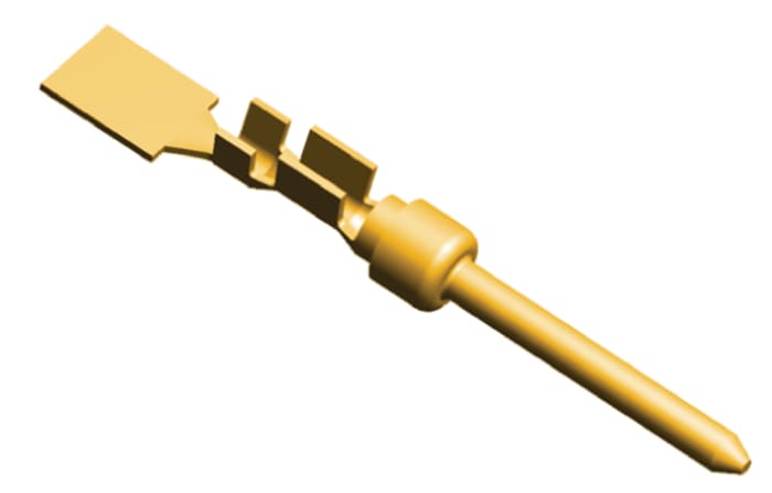 TE Connectivity, AMPLIMITE HDP-20 Series, size 20 Male Crimp D-sub Connector Contact, Gold over Nickel Pin, 28 →