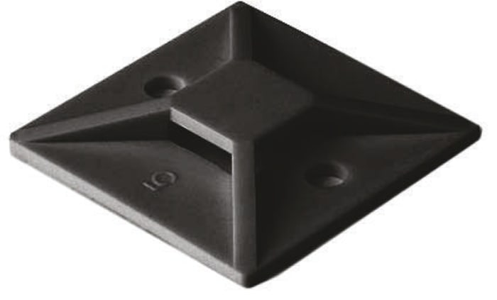 Embase pour serre-câbles HellermannTyton 151 autoadhésive 19mm x 19 mm, Ø fixation 3.1mm