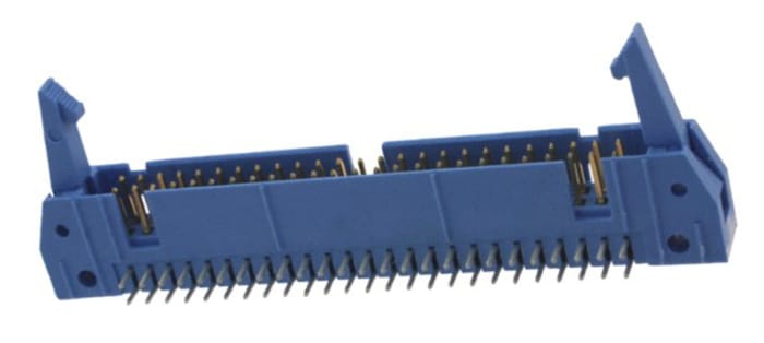 Embase CI, TE Connectivity, 50 Contacts, 2 Rangées, entraxe 2.54mm, 1A, Angle droit
