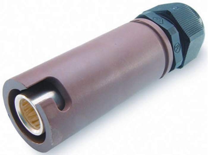 ITT Cannon, Veam Snaplock IP65 Brown Cable Mount 1P Industrial Power Socket, Rated At 250A, 1.0 kV