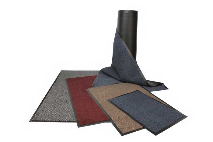 Coba Europe Vynaplush Anti-Slip, Door Mat, Carpet, Indoor Use, Black/Steel, 0.6m 0.9m 7mm