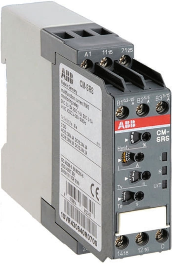 ABB Current Monitoring Relay, DPDT
