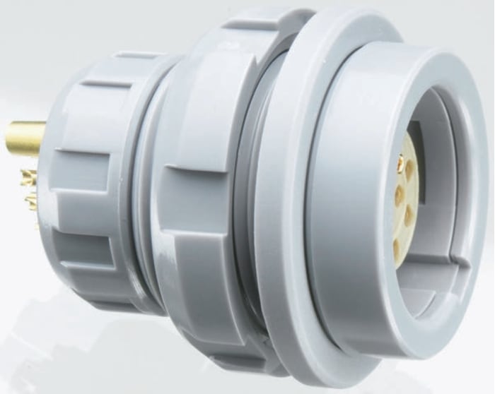 LEMO Circular Connector, 11 Contacts, Panel Mount, Plug, Female, IP50, Redel P Series