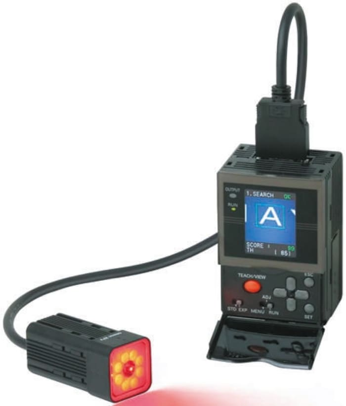 Sensor de visión Omron ZFVR5025, LED Rojo, Monocromo, PNP, 10 x 9,2 → 50 x 46 mm, 800 mA, 24 Vdc