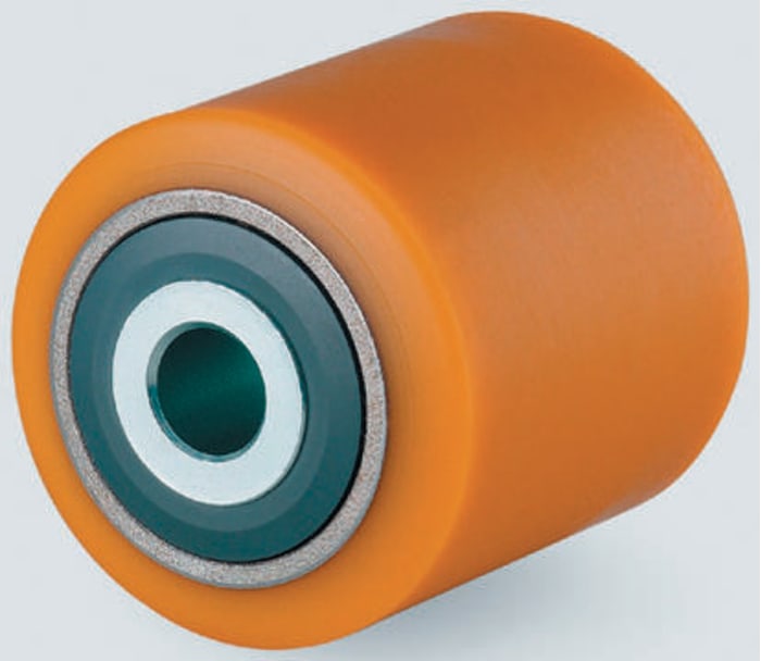 Tente Yellow Polyurethane Sealed Bearings Trolley Wheel, 600kg