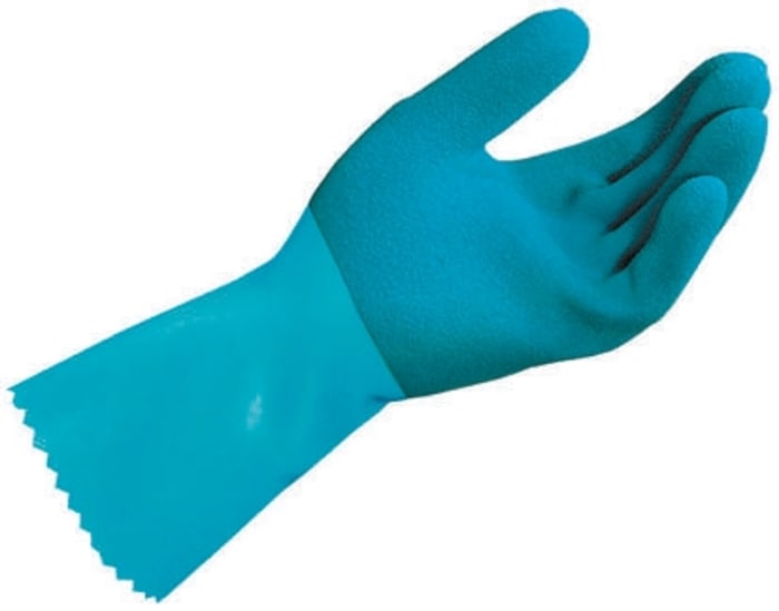 RS PRO Blue Latex Abrasion Resistant, Cut Resistant, Heat Resistant, Puncture Resistant, Tear Resistant Reusable