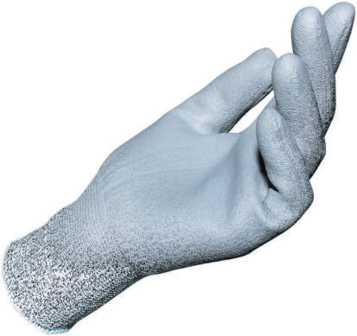RS PRO Grey PUR Abrasion Resistant, Cut Resistant, Puncture Resistant, Tear Resistant Reusable Gloves, Size 9.5, Large
