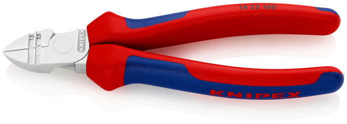 Knipex 14 25 160 Series Side Cutting Stripper, 1.5 mm² Min, 2.5 mm² Max, 160 mm Overall