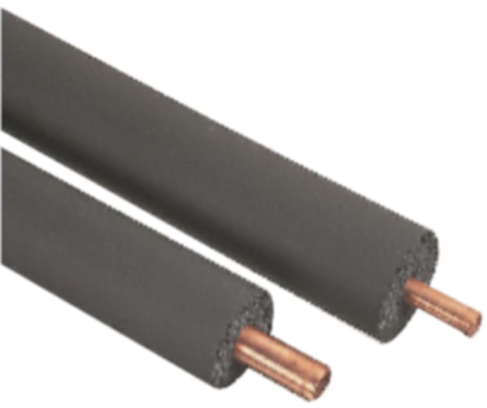Aislamiento para tuberías de Ø 48mm RS PRO de Caucho nitrilo Negro, grosor 19mm, long. 2m