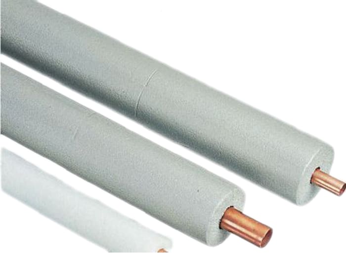 Isolation de tuyaux PE Gris, diamètre 15mm x 2m x 9mm