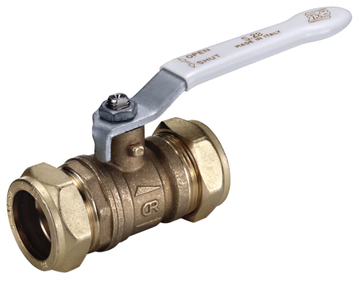 Nickel Plated Brass, Manual Ball Valve 28mm, 28mm
