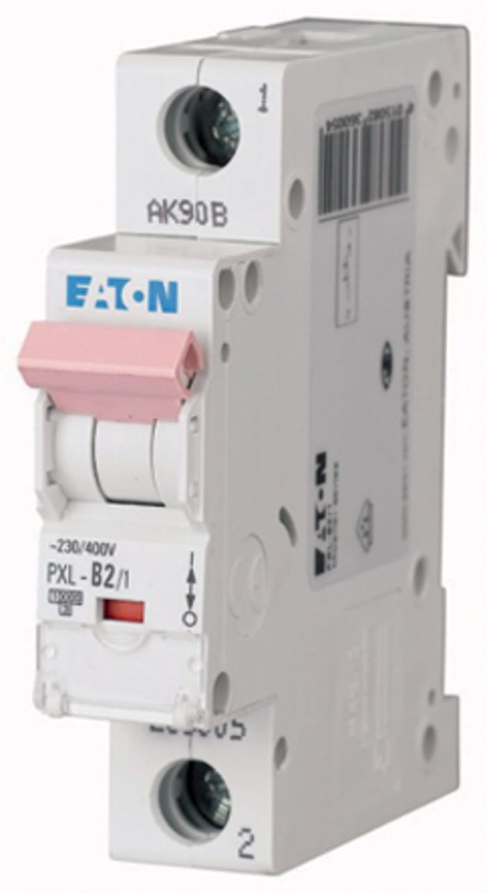 Eaton xPole PXL, S200 MCB, 1P, 2A Curve C, 400V AC, 48V DC, 10 kA Breaking Capacity