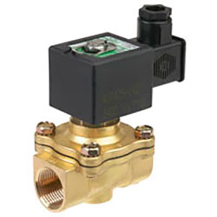 Asco Pirinç Selenoid Valf, 1/2 inç Rp Dişi Bağlantı, 2 Yollu, 3,4m³/sa, 230 V ac