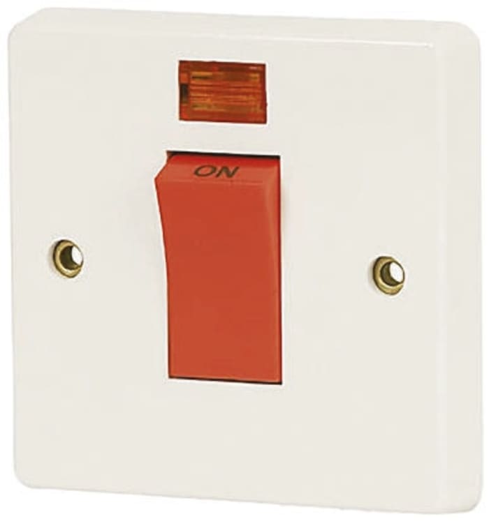 Crabtree Rocker Light Switch, 2 Way, 1 Gang