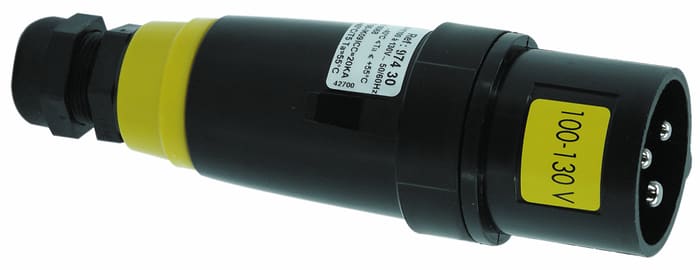 Emerson Appleton Cable Mount 2P + E Industrial Power Plug ATEX, IECEx, Rated At 16A, 100-130Vac 50/60Hz