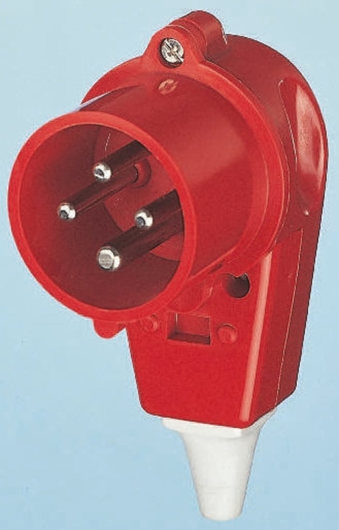 Mennekes Endüstriyel Fiş / Priz, Fiş, 3P+E, 415 V, 16A, Kablo Ucuna Monte, Kırmızı, IP44