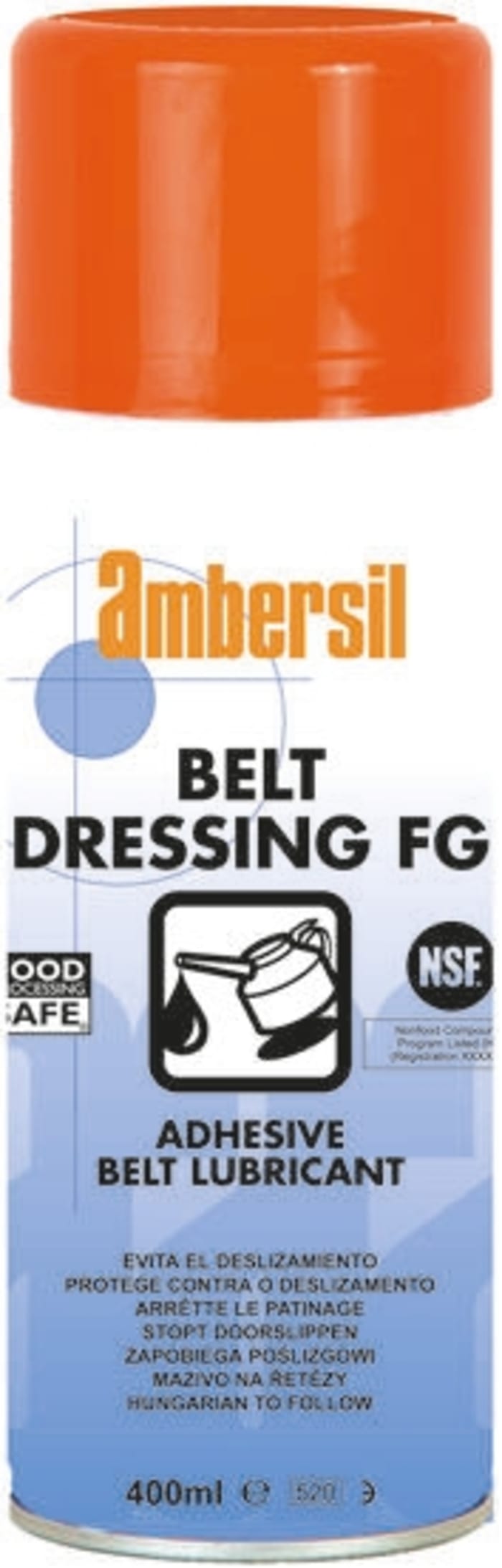 Ambersil Belt Dressing FG Lubricant 400 ml Aerosol,Food Safe