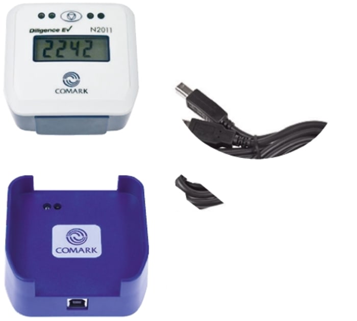 Registrador de datos Comark N2011 STARTER KIT, para Temperatura, con alarma, display LCD, interfaz Infrarrojos