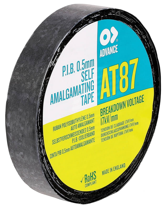 Ruban auto-amalgamant Advance Tapes Noir, 8500V, 10m x 50mm, +100°C