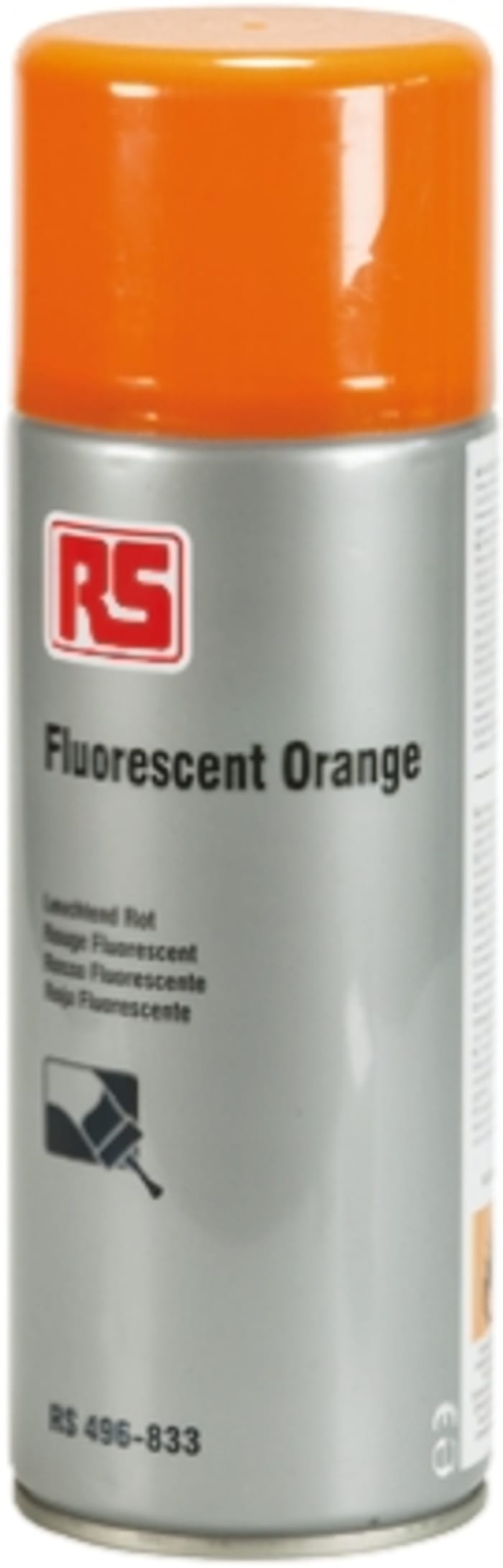Peinture aérosol RS PRO, Orange Fluorescent, 400ml