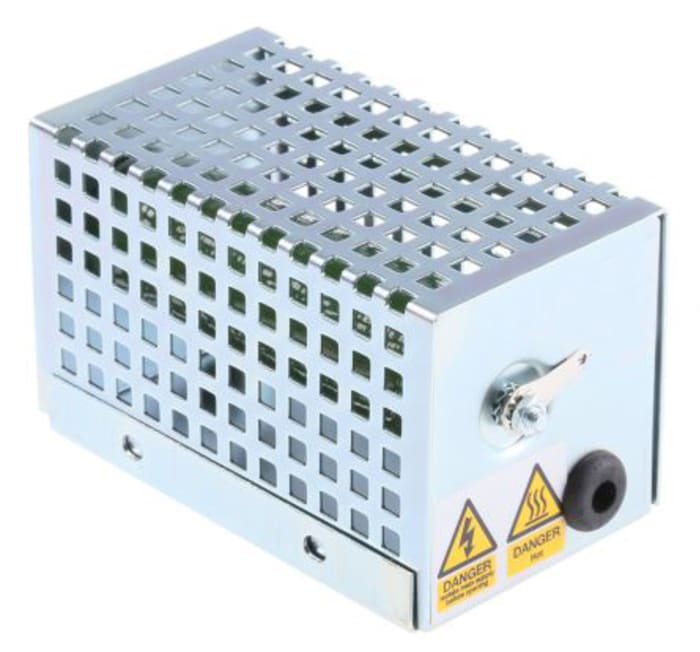 RS PRO Enclosure Heater, 110V ac, 40W Output, 88°C, 70mm x 121mm x 67mm