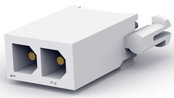 TE Connectivity Mini-Universal MATE-N-LOK Series Straight Through Hole PCB Header, 2 Contact(s), 4.14mm Pitch, 1