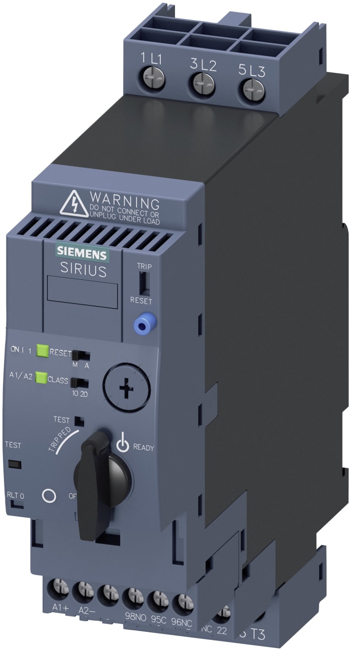 Siemens SIRIUS 3RA6 Advanced Motor Starter, DOL, 5.5 kW, 690 V, IP20, 3 → 12 A